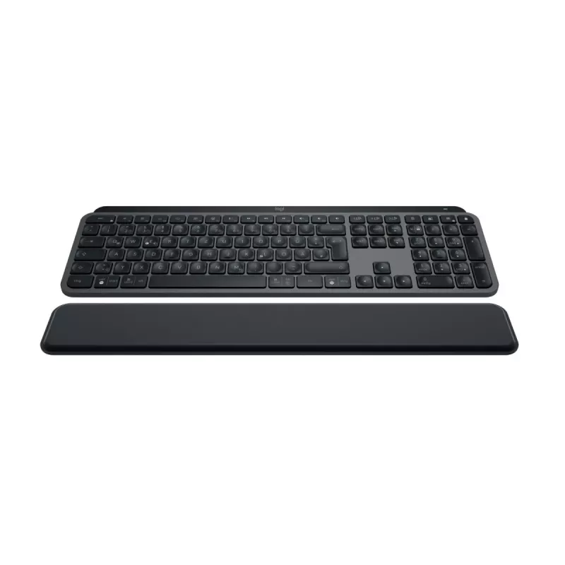 LOGITECH MX Keys S klaviatūra Graphite su delno atrama Qwertz Deutsch