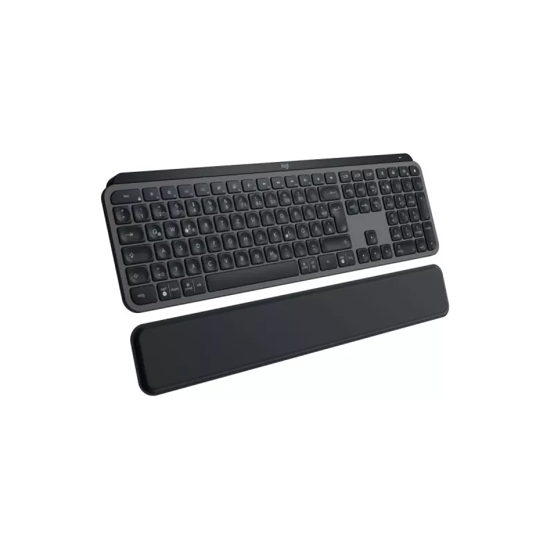 LOGITECH MX Keys S klaviatūra Graphite su delno atrama Qwertz Deutsch