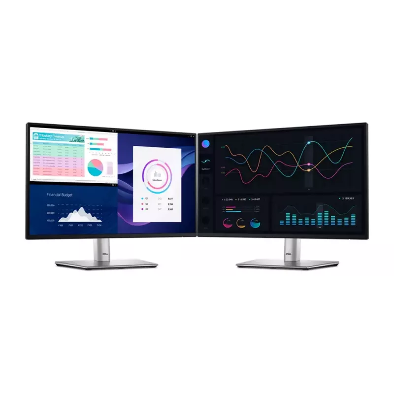 DELL P Series P2225H kompiuterio monitorius 54,6 cm (21,5 colio) 1920 x 1080 pikselių Full HD LCD juodas, sidabrinis