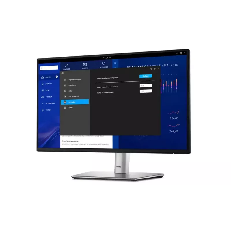 DELL P Series P2225H kompiuterio monitorius 54,6 cm (21,5 colio) 1920 x 1080 pikselių Full HD LCD juodas, sidabrinis
