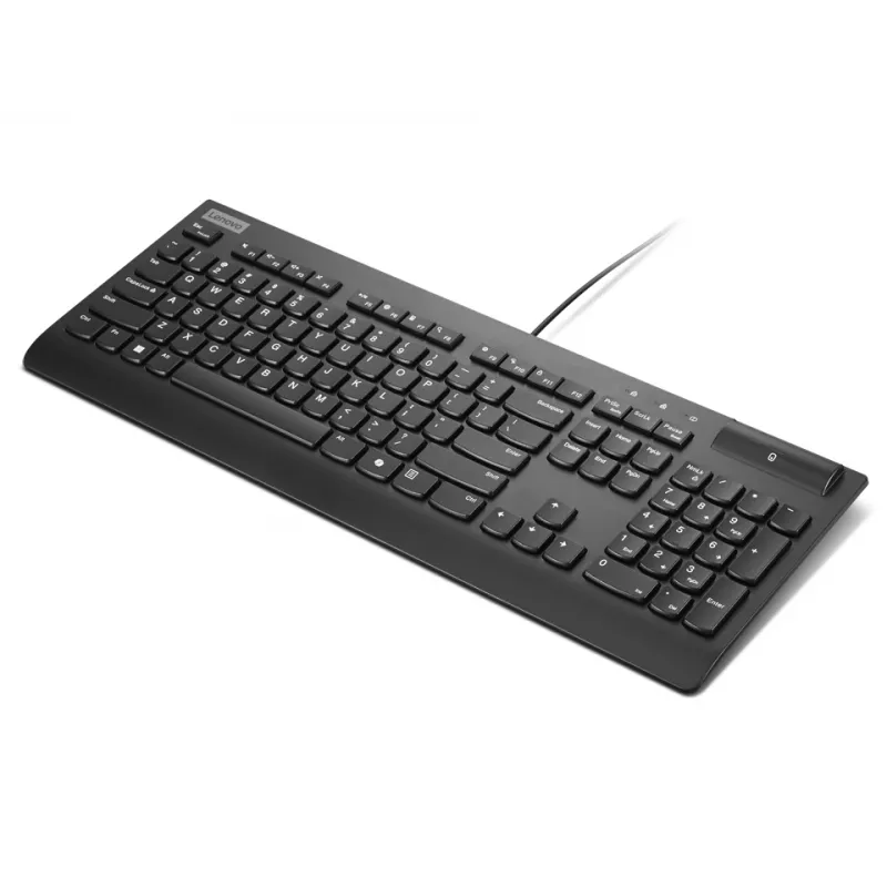 Laidinė pilno dydžio išmaniosios kortelės klaviatūra „Lenovo Smartcard Wired II“ — vokiškas išdėstymas, USB, 106 klavišai, juoda