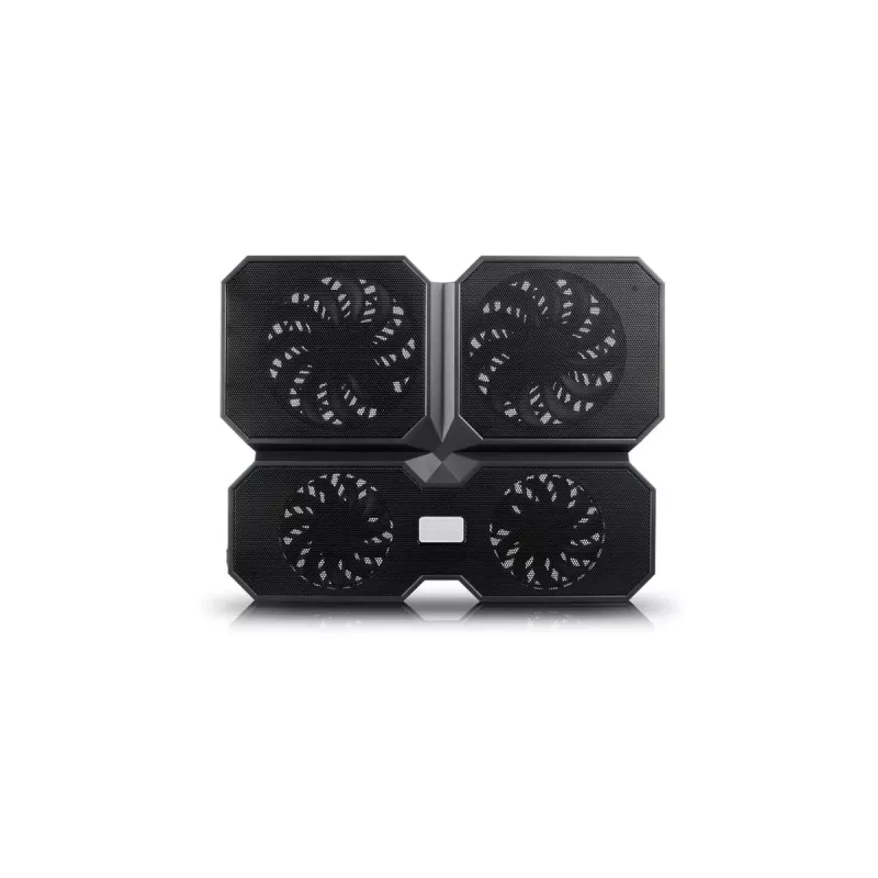 Aušinimo pagrindas DeepCool MULTI CORE X6 — 4 ventiliatoriai, 15,6 colio nešiojamiesiems kompiuteriams, maitinamas per USB, 380×295×24 mm, 2 USB prievadai