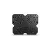 Aušinimo pagrindas DeepCool MULTI CORE X6 — 4 ventiliatoriai, 15,6 colio nešiojamiesiems kompiuteriams, maitinamas per USB, 380×295×24 mm, 2 USB prievadai