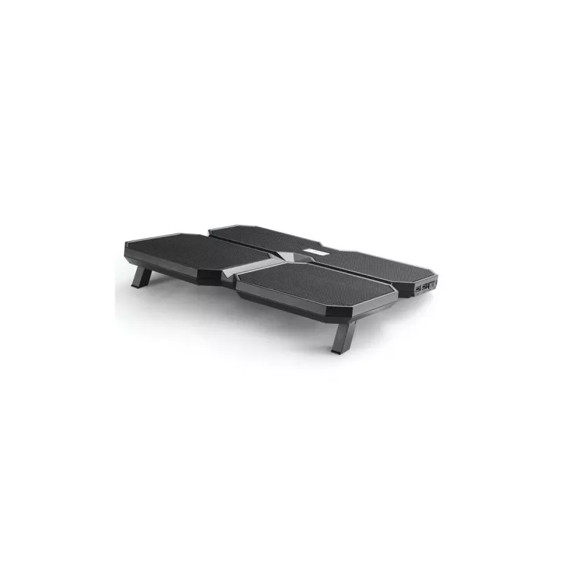 Aušinimo pagrindas DeepCool MULTI CORE X6 — 4 ventiliatoriai, 15,6 colio nešiojamiesiems kompiuteriams, maitinamas per USB, 380×295×24 mm, 2 USB prievadai