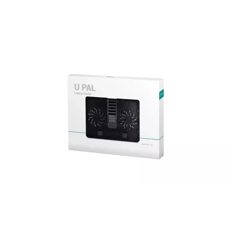 DEEPCOOL U Pal nešiojamojo kompiuterio aušinimo padėklas 39.6 cm (15.6) 1000 aps./min. - juodas