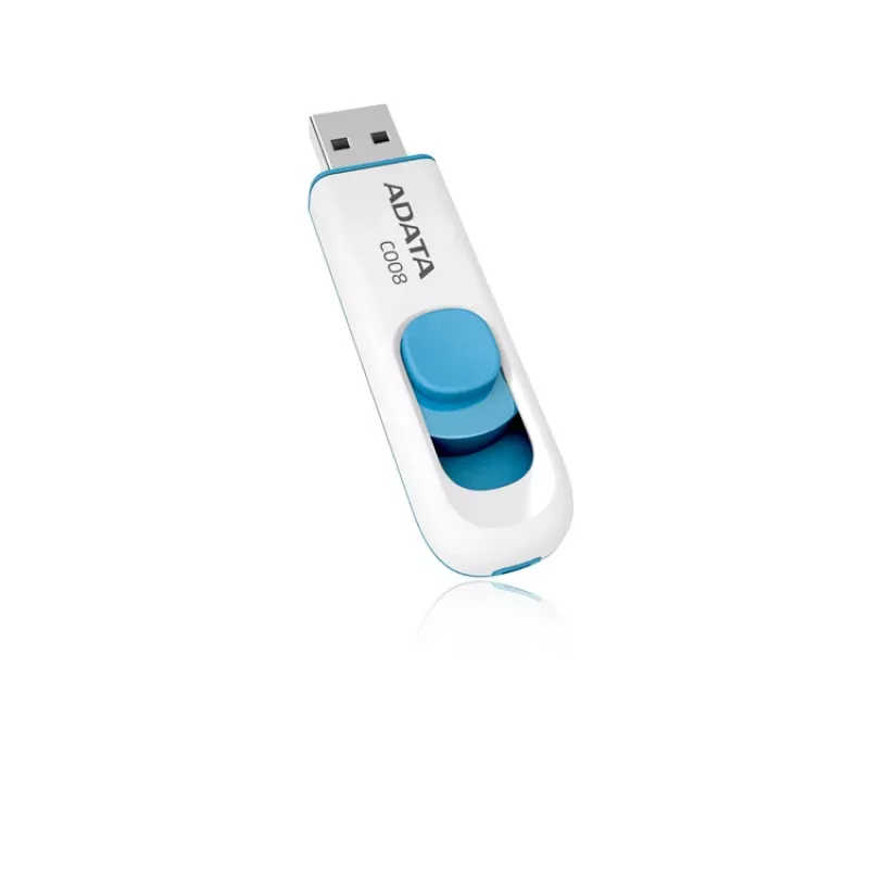 USB atmintukas ADATA C008 64GB USB Type-A 2.0 — mėlyna/baltas, slankiojanti forma