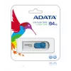 USB atmintukas ADATA C008 64GB USB Type-A 2.0 — mėlyna/baltas, slankiojanti forma