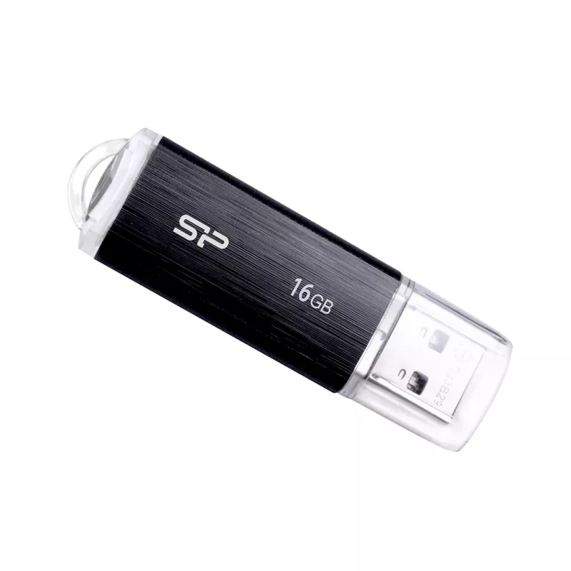SILICON POWER Ultima U02 – 16 GB USB atmintukas – USB 2.0 – Juoda (moq-30)