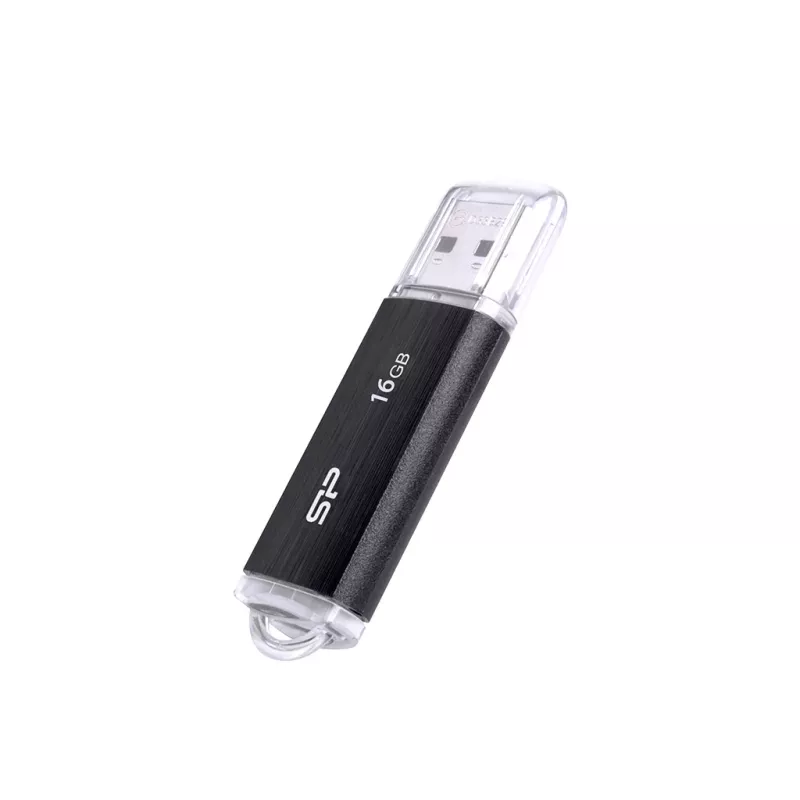 SILICON POWER Ultima U02 – 16 GB USB atmintukas – USB 2.0 – Juoda (moq-30)