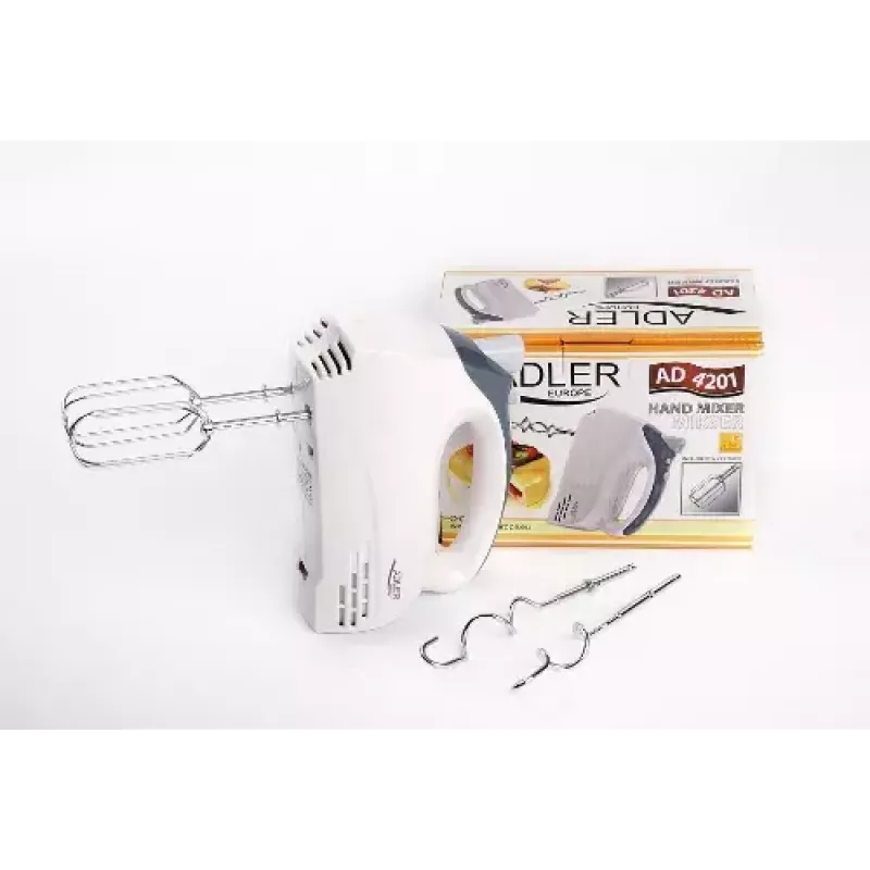 Rankinis plaktuvas Adler AD 4201 g — 300 W, 1 kg, pilkas/baltas