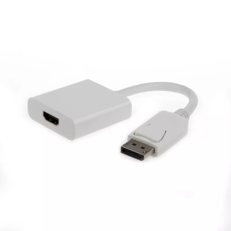 Vaizdo kabelio adapteris GEMBIRD DisplayPort – HDMI A tipo 0,1 m baltas