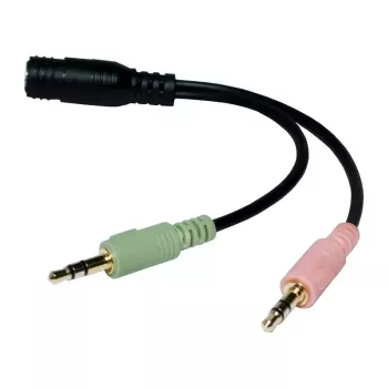 Garso laidas LogiLink CA0020 0,15 m 3,5 mm 2x3,5 mm juodas
