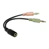 Garso laidas LogiLink CA0020 0,15 m 3,5 mm 2x3,5 mm juodas
