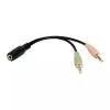Garso laidas LogiLink CA0020 0,15 m 3,5 mm 2x3,5 mm juodas