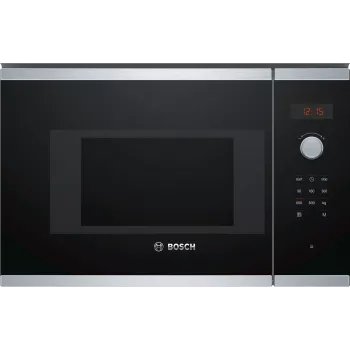 Bosch Serie 4 BFL523MS0 mikrobangų krosnelė juoda, nerūdijantis plienas Solo mikrobangų krosnelė įmontuojama 20 L 800 W