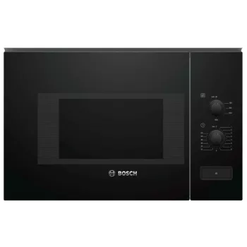 Įmontuojama solo mikrobangų krosnelė Bosch Serie 4 BFL520MB0 — 800 W, 20 L, sukamoji rankenėlė, juoda