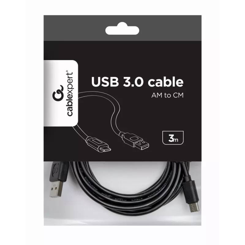 GEMBIRD USB 2.0 Type-A to Type-C laidas (AM/CM), 3m