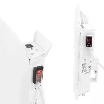 Mill aliuminio skydinis kambario konvekcinis šildytuvas IB250, 250 W, tinka patalpoms iki 5 m², baltas