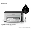 Rašalinis spausdintuvas Epson EcoTank ET‑M1100 — vienspalvis, A4, 32 ppm, 1440×720 dpi, integruota rašalo talpa, USB 2.0, pilka/juoda
