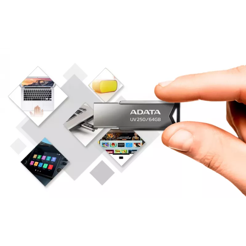 ADATA UV250 USB atmintinė 16 GB USB Type-A 2.0 Sidabrinė