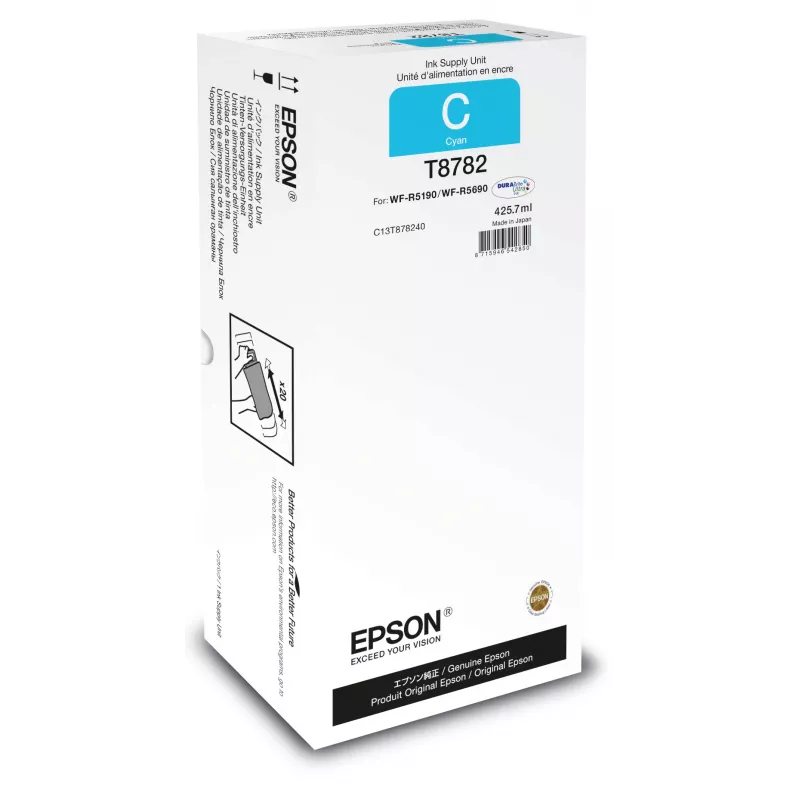 rašalo kasetė Epson C13T878240 Žydra