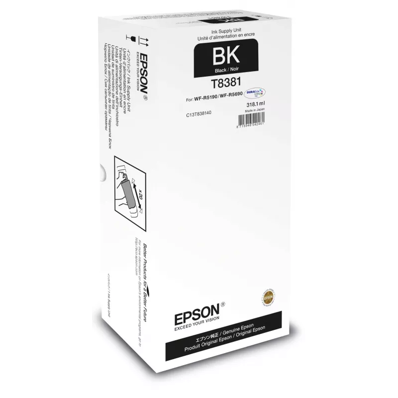 Ink Supply Unit Epson WorkForce Pro WF-R5xxx serija Juoda