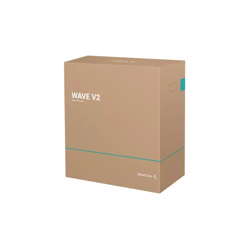 PC korpusas DeepCool Wave V2 Mini Tower juodas — microATX/Mini-ITX, 350×175×390 mm, GPU iki 34 cm, CPU aušintuvo aukštis 14 cm