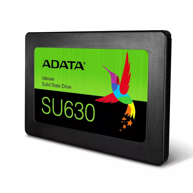 2.5 colių SATA SSD ADATA Ultimate SU630 480 GB — 520/450 MB/s, QLC 3D NAND, 2.5 col. formos koeficientas