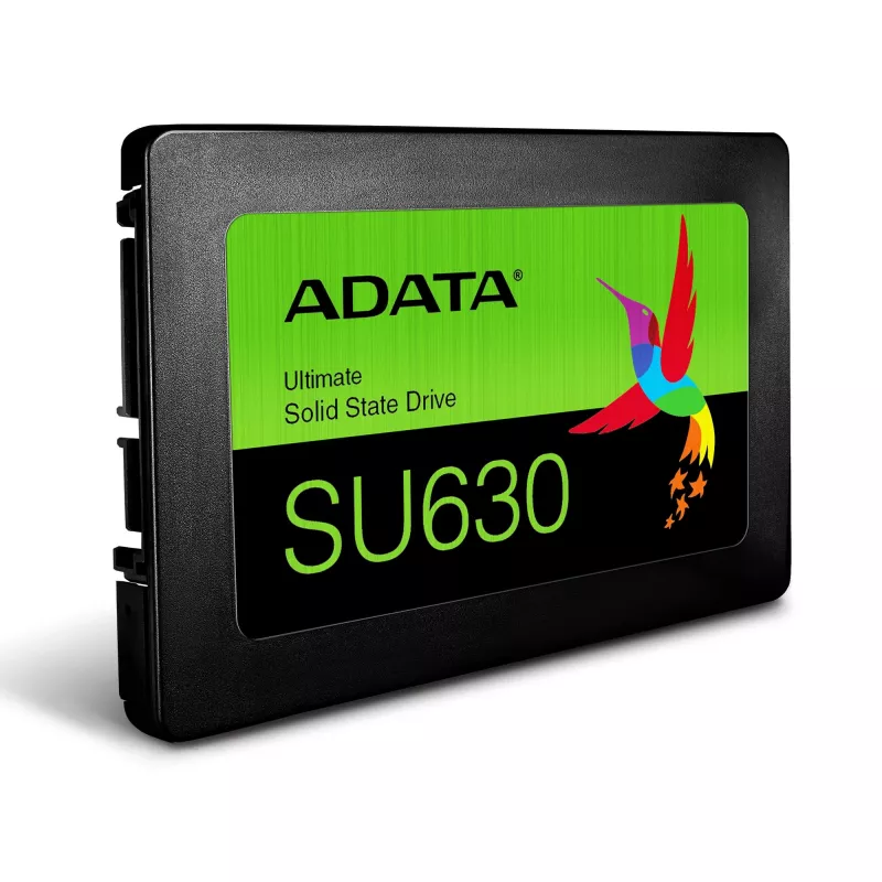 2.5 colių SATA SSD ADATA Ultimate SU630 480 GB — 520/450 MB/s, QLC 3D NAND, 2.5 col. formos koeficientas