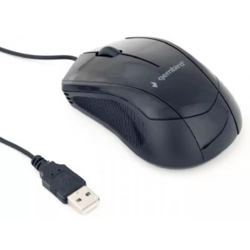 GEMBIRD Optinė pelė MUS-3B-02 - 3 mygtukų ratukinė USB juoda