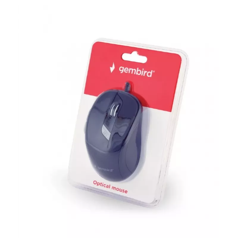 Optinė pelė GEMBIRD MUS-6B-01 – 6 mygtukai, ratukas, USB, juoda