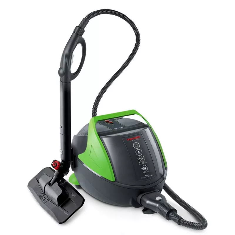 Polti Vaporetto Pro 95_Turbo Flexi cilindrinis garų valytuvas 1100 W juoda, žalia