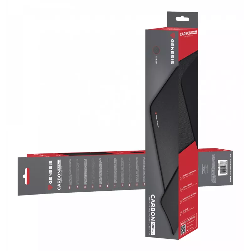 GENESIS Carbon 500 MAXI pelės kilimėlis juodas