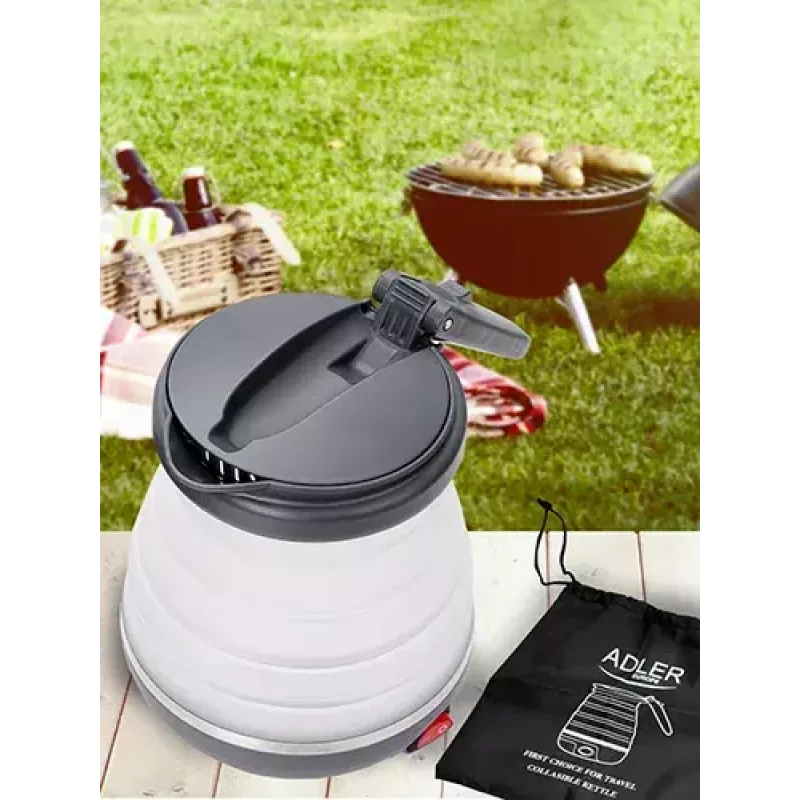Elektrinis virdulys Adler AD 1279 — 0,6 l, 750 W, plastikinis korpusas, mygtukinis valdymas, indikatorinė lemputė