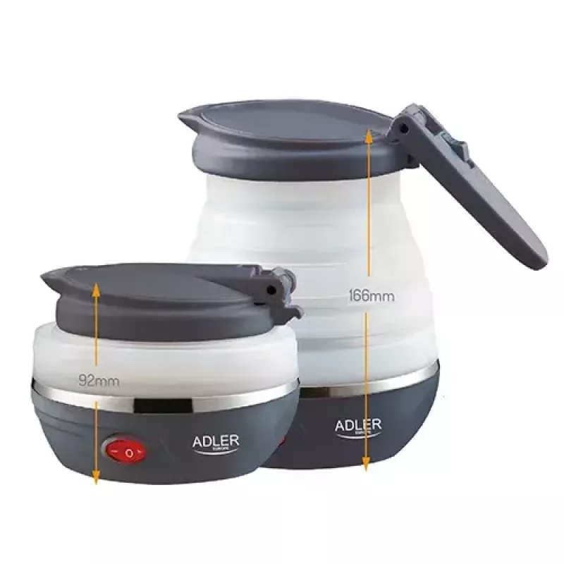 Elektrinis virdulys Adler AD 1279 — 0,6 l, 750 W, plastikinis korpusas, mygtukinis valdymas, indikatorinė lemputė