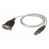 ATEN USB 2.0 į RS-232 adapteris (100 cm), juoda, metalinė, 1 m, USB Type-A, DB-9, vyriška, vyriška