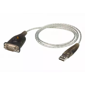 ATEN USB 2.0 į RS-232 adapteris (100 cm), juoda, metalinė, 1 m, USB Type-A, DB-9, vyriška, vyriška