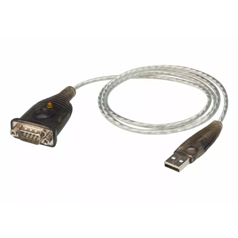 ATEN USB 2.0 į RS-232 adapteris (100 cm), juoda, metalinė, 1 m, USB Type-A, DB-9, vyriška, vyriška