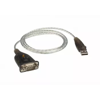 ATEN USB 2.0 į RS-232 adapteris (100 cm), juoda, metalinė, 1 m, USB Type-A, DB-9, vyriška, vyriška