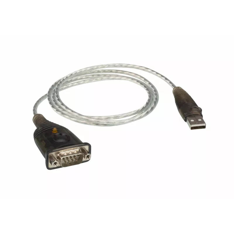 ATEN USB 2.0 į RS-232 adapteris (100 cm), juoda, metalinė, 1 m, USB Type-A, DB-9, vyriška, vyriška