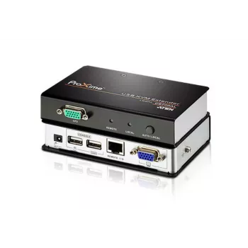 ATEN USB VGA KVM ilgintuvas (150 m), siųstuvas ir imtuvas, laidinis, 150 m, Cat5e, 1920 x 1200, 1600 x 1200, 1280 x 1024, juoda, pilka