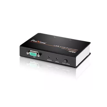 ATEN USB VGA KVM ilgintuvas (150 m), siųstuvas ir imtuvas, laidinis, 150 m, Cat5e, 1920 x 1200, 1600 x 1200, 1280 x 1024, juoda, pilka