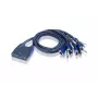 ATEN KVM jungiklis 4 prievadų kabelinis KVM USB + garso