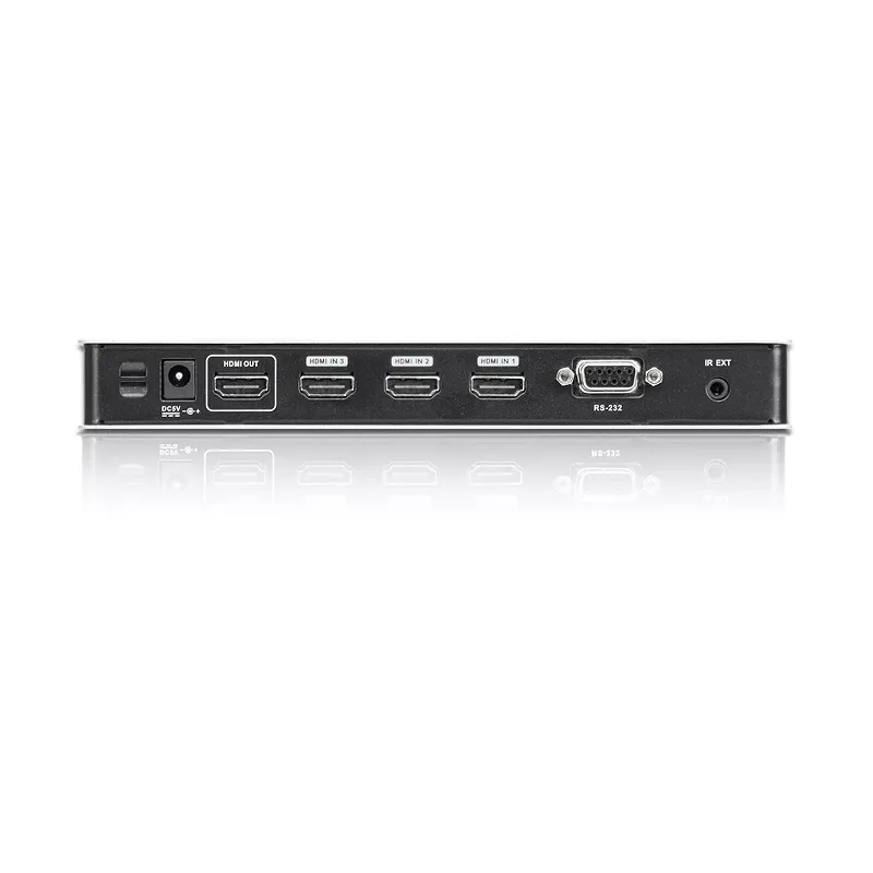 ATEN 4 prievadų 4K HDMI garso/vaizdo jungiklis su IR nuotolinio valdymo pultu