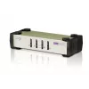 ATEN 4 prievadų USB – PS/2 VGA KVM komutatorius (su KVM kabeliais), 2048 x 1536 pikselių, QXGA, 0,45 W, juoda, pilka