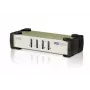ATEN 4 prievadų USB – PS/2 VGA KVM komutatorius (su KVM kabeliais), 2048 x 1536 pikselių, QXGA, 0,45 W, juoda, pilka