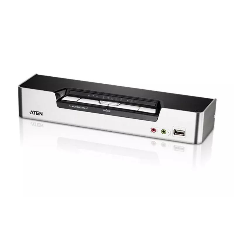 ATEN 4 prievadų USB HDMI KVM jungiklis su garsu ir USB 2.0 šakotuvu (KVM kabeliai įtraukti)