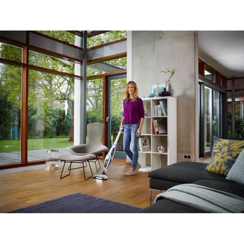 2 viename belaidis dulkių siurblys Leifheit PowerVac 2in1 — belaidis 20 V, 40 min veikimo laikas, cikloninis, nuimamas rankinis siurblys, plaunamas filtras