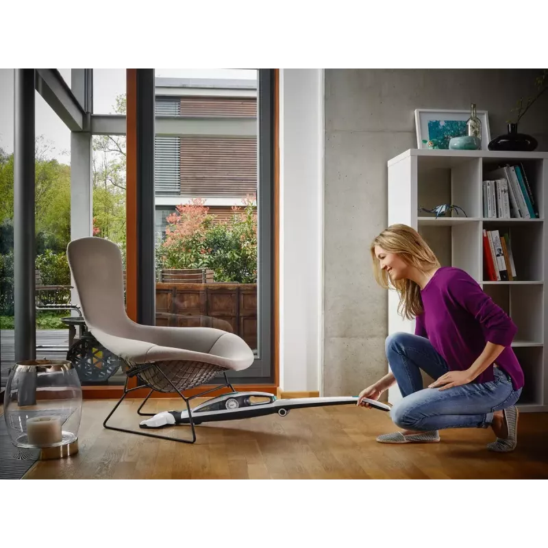 2 viename belaidis dulkių siurblys Leifheit PowerVac 2in1 — belaidis 20 V, 40 min veikimo laikas, cikloninis, nuimamas rankinis siurblys, plaunamas filtras