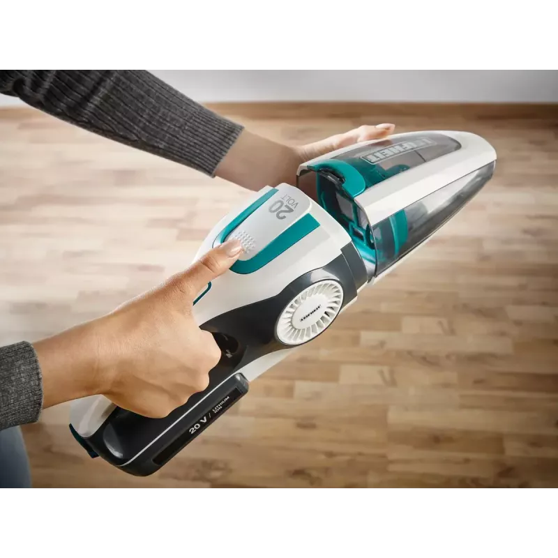 2 viename belaidis dulkių siurblys Leifheit PowerVac 2in1 — belaidis 20 V, 40 min veikimo laikas, cikloninis, nuimamas rankinis siurblys, plaunamas filtras
